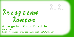 krisztian kontor business card